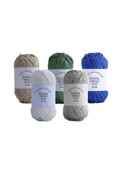 Tr 25 Gram Mini Cotton Serisi%100 Pamuk Örgü İpi 10 Renk Punch Ve Amigurumi İpi