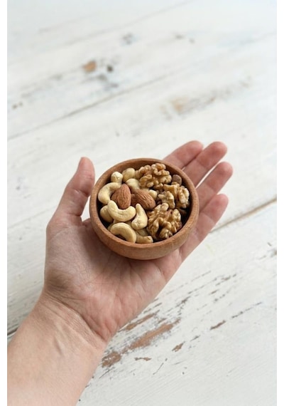 Atbyhome 6 Parça Doğal Kayın Ağacı Ahşap Çerezlik Kaseler - 10 Cm Kahvaltılık Ve Mezze Sosluk Seti Bambu