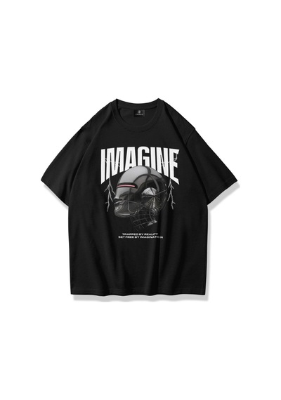 Flood Of Style Unisex Imagine Tshirt Siyah