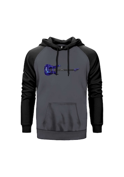 Metallica Ride The Lightning Guitar Gri Renk Reglan Kol Sweatshirt Gri