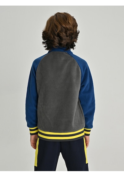 Fenerium Çocuk Trıbun Reglan Kol Detaylı Sweat Grı