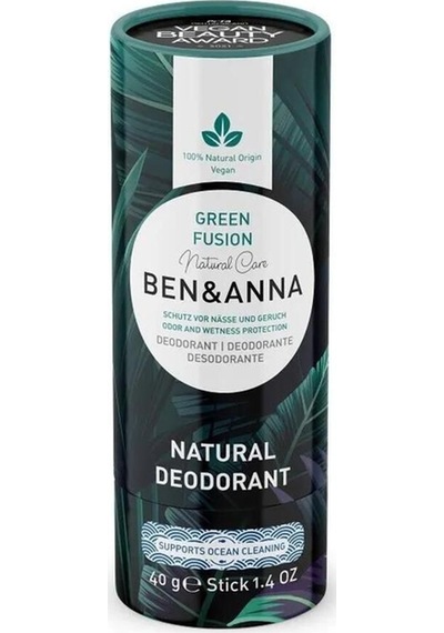 Ben & Anna Green Fusion Vegan Natural Deodorant Stick 40 G