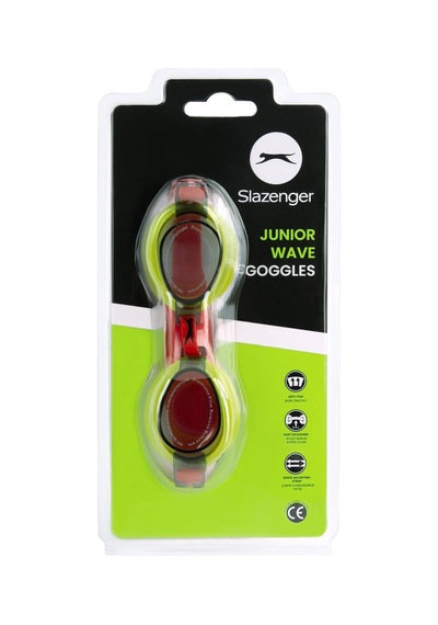 Slazenger Junior Yüzücü Gözlüğü Wave 2546 Smoke Yellow Red Çok Renkli
