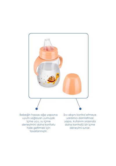 Babyjem Damlatmayan Suluk Alıştırma Bardağı 250 ml Turuncu