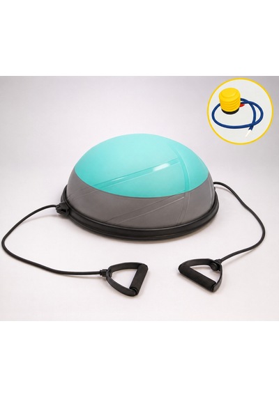 Evapera Modern Uluslararası Standartlarda Çift Renkli Denge Mobilite Pilates Bosu Ball Aleti Topu 58cm Gri-mavi