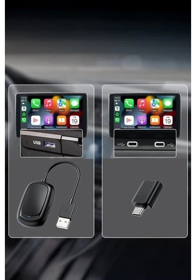 Pratik Cihaz Otomotiv Parçası Mini Aparat Kablosuz Carplay Araç Multimedya Dönüştürücü Tab08 Diğer