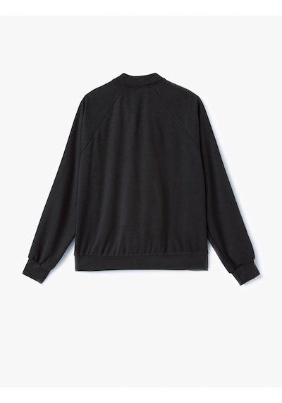 Koton Modal Karışımlı Çizgili Cepli Dik Yaka Tam Fermuarlı Sweatshirt Siyah 5sak10132ek Siyah Koton Modal Karışımlı Çizgili Cepli Dik Yaka Tam Fermuarlı Sweatshirt Siyah 5sak10132ek Siyah