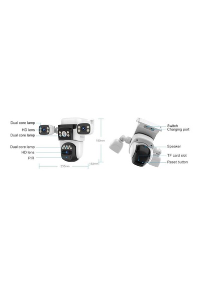 Vstarcam Cb621sr 3 Kameralı 6mp Güneş Panelli Solar Wifi Ptz Kamera