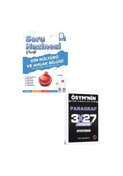 Nartest 2027 8. Sınıf Din Kültürü Ve Ahlak Bilgisi Soru Hazinesi+ Evp Akademi Paragraf