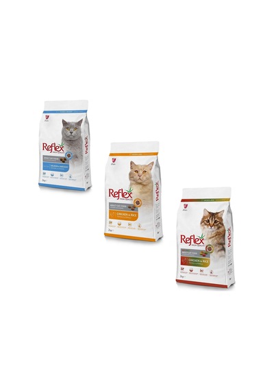 Reflex Multicolor Tavuk Somon Karışık Yetişkin Kedi Maması 3 x 2 KG