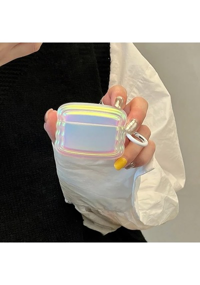 Airpods 3. Nesil İçin Kılıf Zigzag Hologram Çok Renkli Airpods 3 İle Uyumlu Kılıf - Çok Renkli