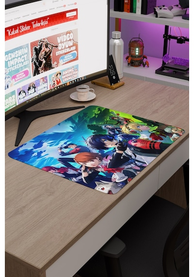 Persona 3 Kaymaz Dikişli Kauçuk Oyuncu Mousepad V1 - 48x40 Xl Gaming Mouse Pad Fare Altlığı