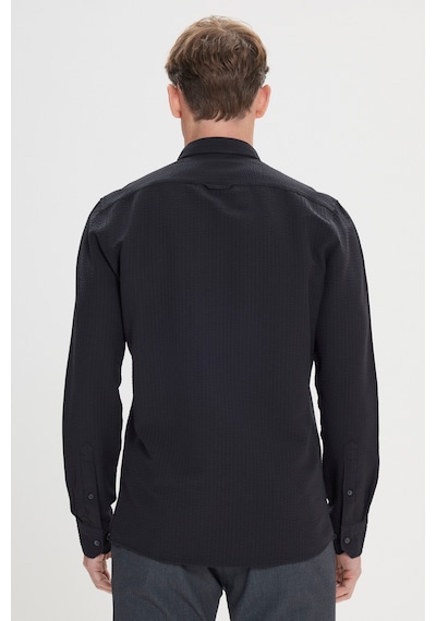 AC&Co / Altınyıldız Classics Erkek Sıyah Slim Fit Dar Kesim Düğmeli Yaka %100 Pamuk Gömlek Sıyah Siyah AC&Co / Altınyıldız Classics Erkek Sıyah Slim Fit Dar Kesim Düğmeli Yaka %100 Pamuk Gömlek Sıyah Siyah