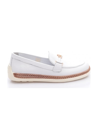 Dgn 190e Kadin Loafer Ayakkabi Beyaz