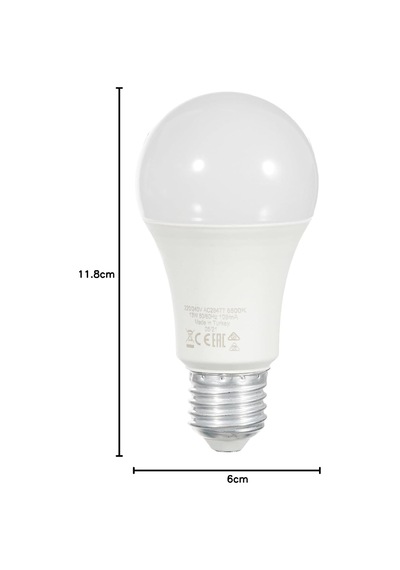 Osram 4052899971042 Led Cla 100 13 W 1521 Lümen 6500 Kelvin Beyaz Işık E27 Duy Ampul, 12x6x6 Cm