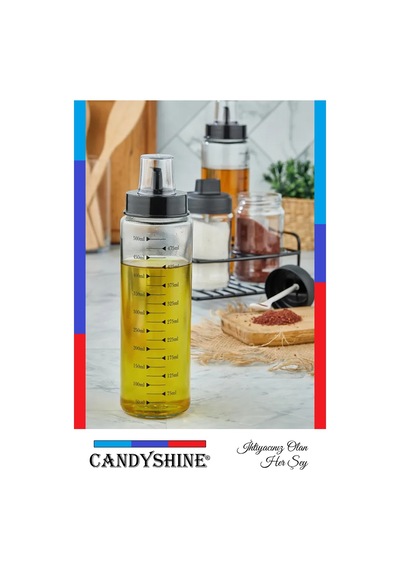 500ml Cam Damlatmaz Yağdanlık Akıtmaz Cam Yağ Sirke Şişesi