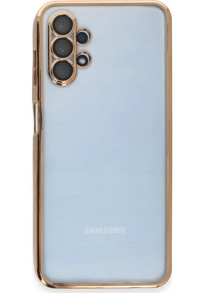 Tedar Samsung Galaxy Uyumlu A13 4g Kılıf Razer Lensli Silikon - Gold Najmaddin standart