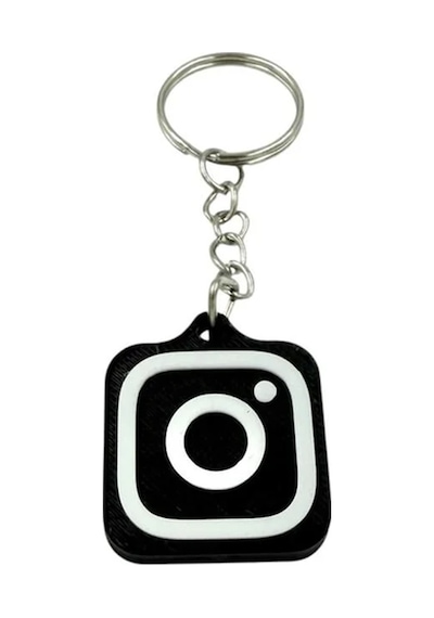 Nfc Anahtarlık - İnstagram Anahtarlık Siyah Küçük Boy 3 Cm