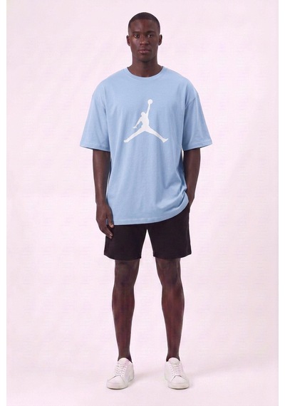 Lixa Air Jordan Mavi Erkek Oversize T-shirt 142710 SİYAH