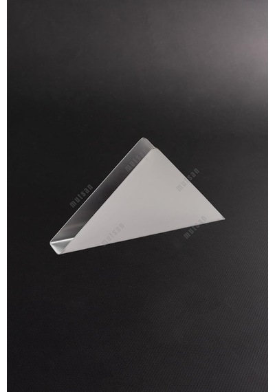 Paslanmaz Çelik Üçgen Peçetelik - Çok Amaçlı/masaüstü Dekoratif Peçetelik - 18 X 9 Cm Diğer