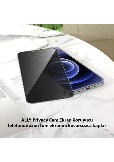 Ally İphone 13 Mini 3d Full Privacy Gizlilik Cam Ekran Koruyucu Anti-spy- 5775
