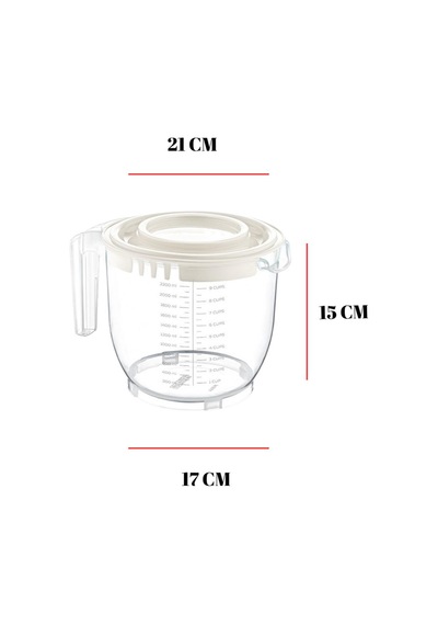 2200 Ml Mikser Kabı Mavi & Ölçü Kabı & Saklama Kabı-dny0026 Karisik