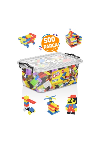 Mikro Blok Funny Blocks 500 Parça Plastik Kutulu