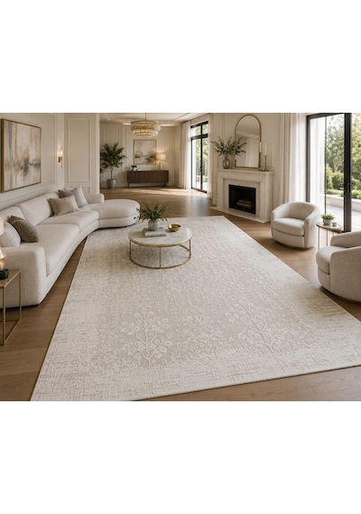 Luxess Halı Lima 1181 Krem Modern Akrilik Salon Halısı