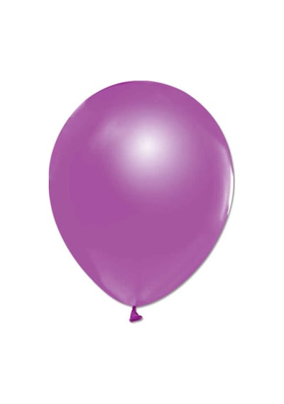 Metalik Balon 12 Inç Baskısız 100 Adet Fuşya