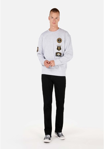 Colin's Colins Comfort Fit Erkek Gri Sweatshirt Cl1070974 Q1.v2 Lgm Gri