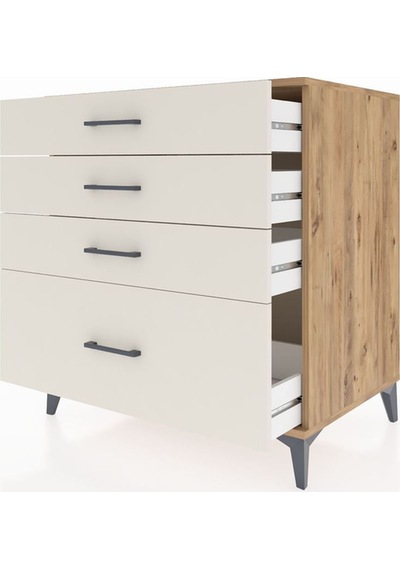 Kronos Şifonyer 4 Çekmeceli 88x59x96 Çam-aytaşı Atlas Çam