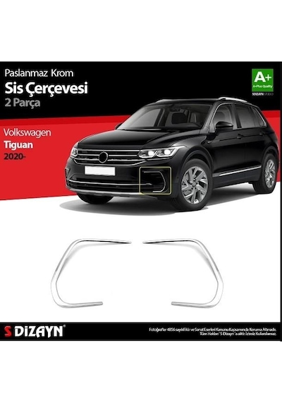 Volkswagen Tiguan Uyumlu Krom Sis Çerçevesi 2 Parça 2020 Üzeri
