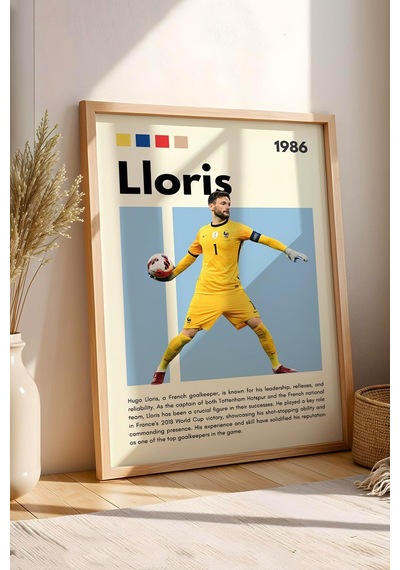 Hugo Lloris Çerçeveli Tablo - Dekoratif Çerçeveli Futbolcu Poster Tablo