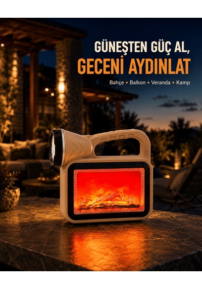 Güneş Enerjili Efektli Lamba Cob Led Su Geçirmez Çok Fonksiyonlu 60891797