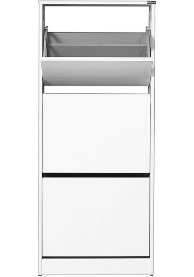 Flat Duo 3 Katlı Ayakkabılık Dolabı - Beyaz