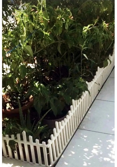 1 Metre Uzunluğunda Dekoratif Bahçe Çiti Plastik Beyaz Çit Beyaz