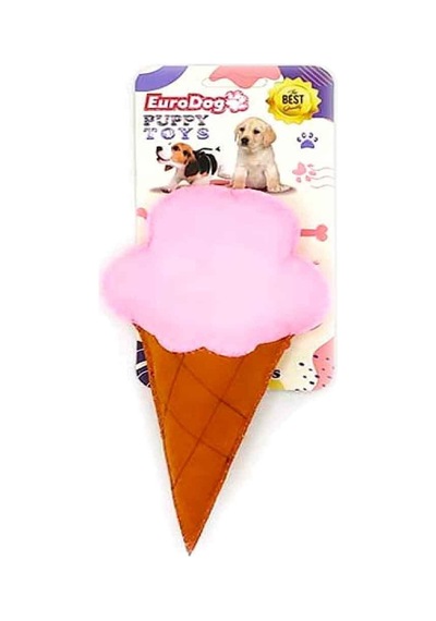Eurodog Puppy Pet Toys Pembe Dondurma Şeklinde Köpek Oyuncağı