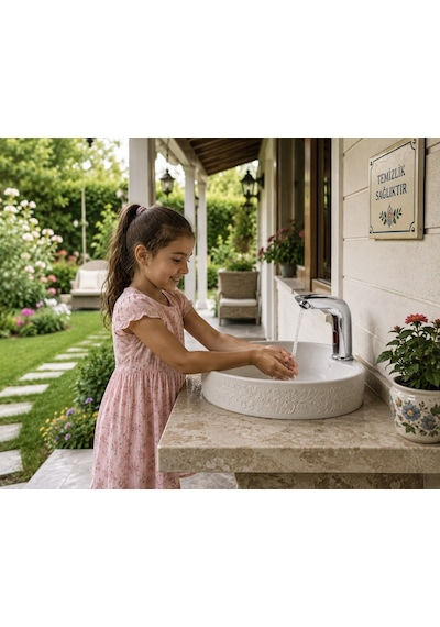 Perla Tek Su Fotoselli Krom Lavabo Bataryası Acar 01.02.208 Altın
