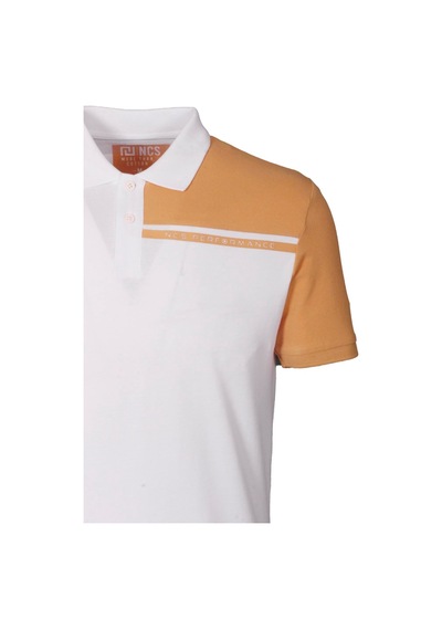 Erkek Polo Yaka Tişört Beyaz Slim Fit Ribanalı Kol T-shirt Ncs Jeans 1164-beyaz Beyaz