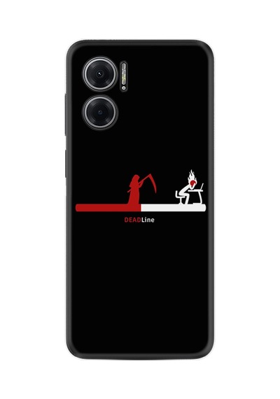 Xiaomi Redmi Note 11e Kılıf Silikon Desen Özel Seri Dead Line 1662