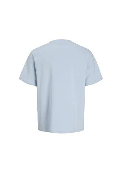Jack & Jones Erkek Gögüs Baskili Bisiklet Yaka Tisört - Corals - 12288345 Mavi