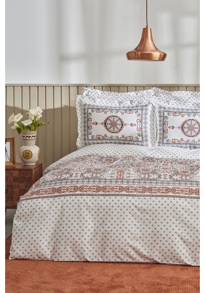 Karaca Home Aprika %100 Pamuk Tek Kişilik Nevresim Takımı Kiremit 200.22.05.0020