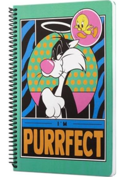 Mabbels Spiralli Defter Looney Tunes Im Perrfect Yeşil 80 YP 17x24 DFT-388630 Yeşil