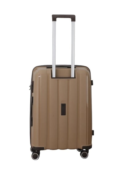 Mçs 3lü Set Kırılmaz Silikon Seyahat Valizi Bavulu V305 Şampanya/acıkahve Bej
