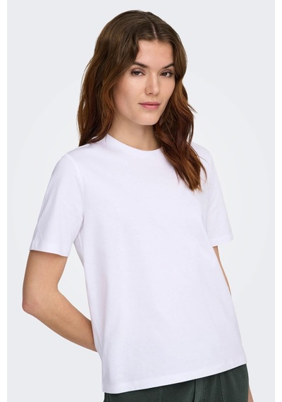 Only Onlfreja Luxe Kadın Tişört Kısa Kollu Beyaz