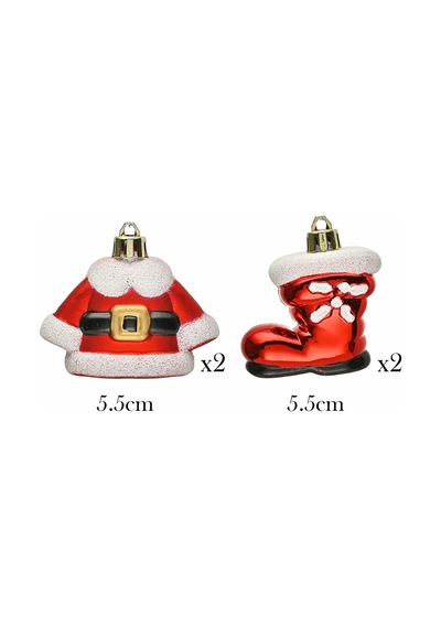 Asılabilir Yılbaşı Yeniyıl Ağacı Süsü Noel Baba Kıyafetleri Christmas New Year Santa Clothes Ornaments