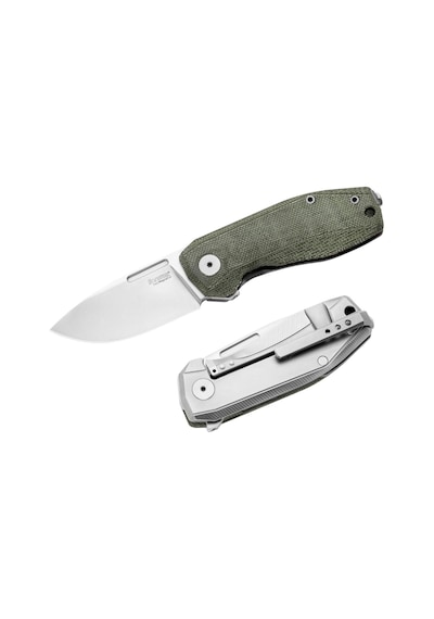 Lionsteel Nano Green Canvas Kamp Çakı Gümüş - Yeşil
