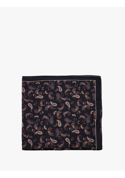 Koton Şal Desenli Kare Saten Fular Bandana Kahverengi 7wak50232aa Kahve