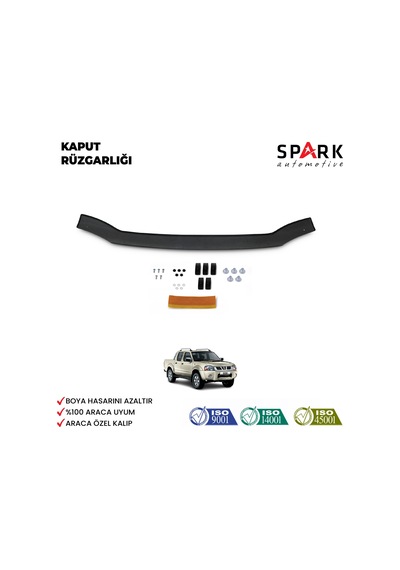 Nissan Skystar 2001-2012 Yılları Arası Ön Kaput Rüzgarlığı 3mm Siyah