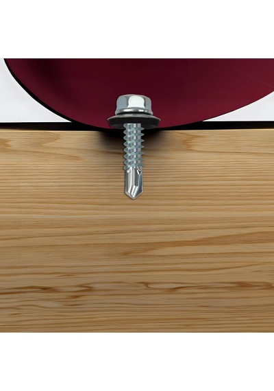 Trapez Çatı Vidası 5.5x25 Mm 50 Adet Matkap Uçlu Sac Akıllı Vida Çatı Panel Metal Ağaç 1